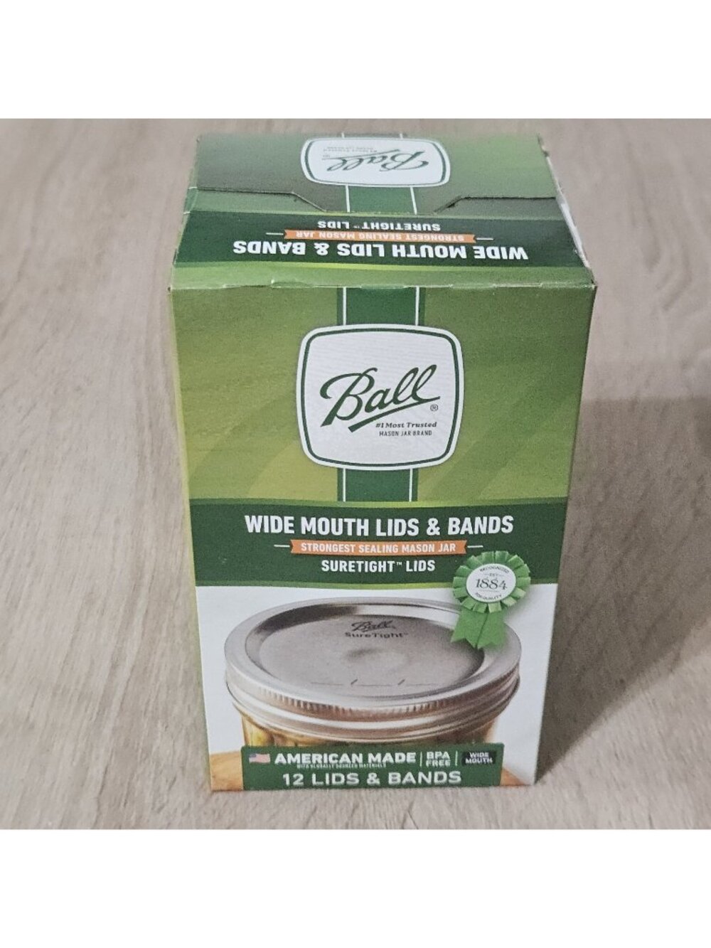 Ball Jar 40000 Ball Wide Mouth Lid with Band Set - 12 Lids & Bands